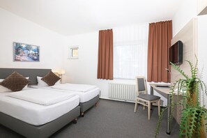 Desk, blackout curtains, cots/infant beds, free WiFi