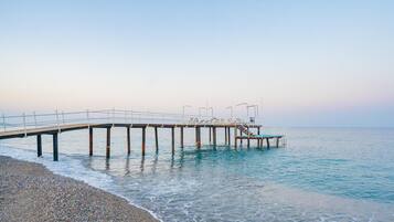 Private beach nearby, sun-loungers, beach umbrellas, beach volleyball