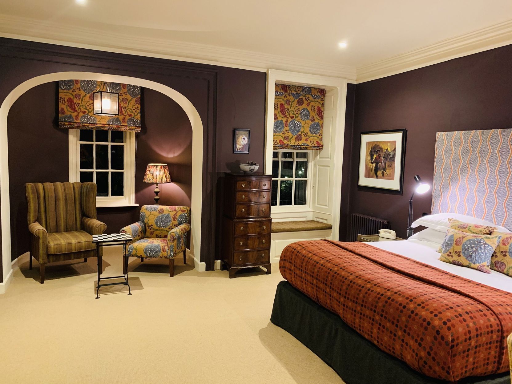 Individually decorated, individually furnished, iron/ironing board