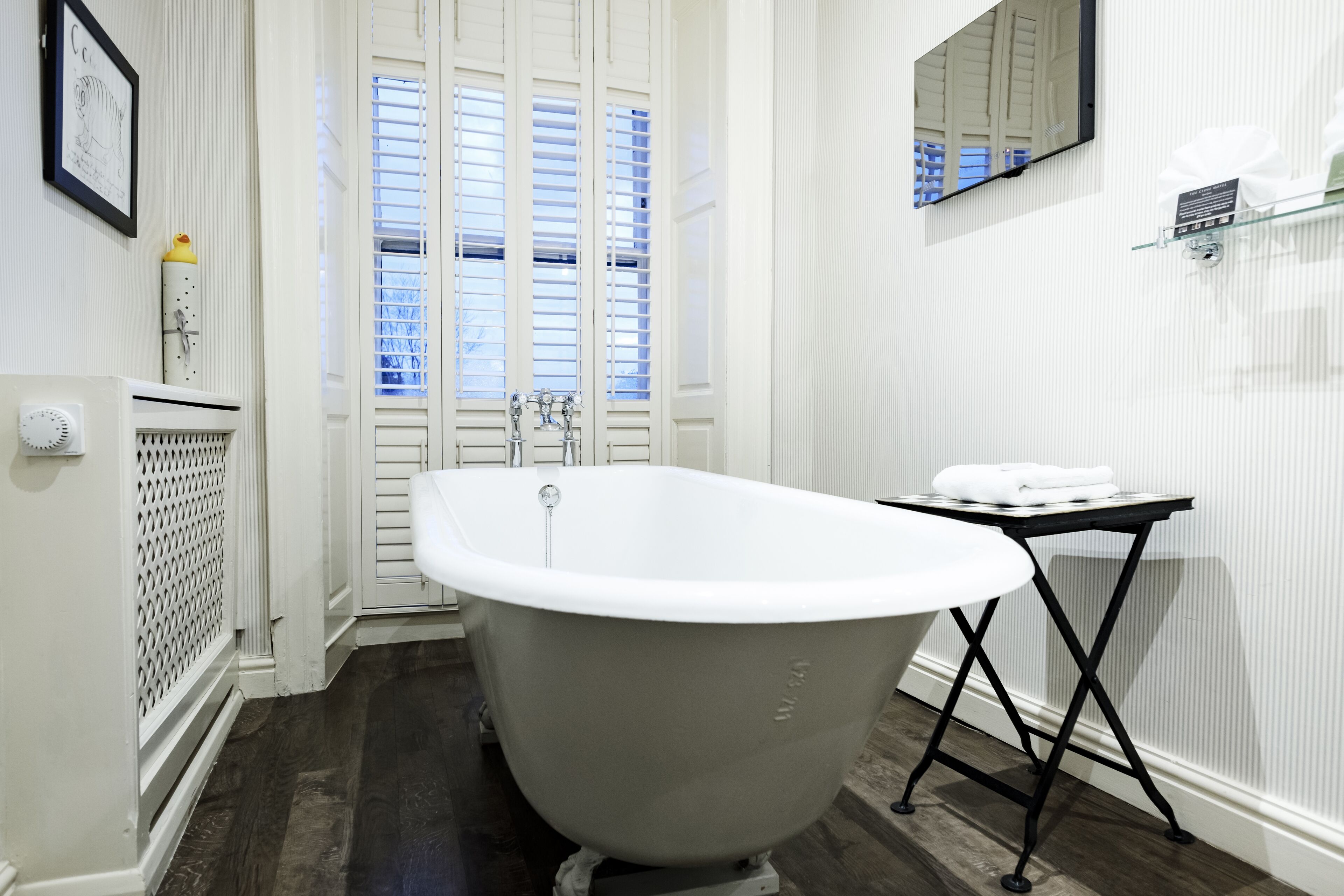 deluxe double room | bathroom | designer toiletries, hair dryer, bathrobes, slippers