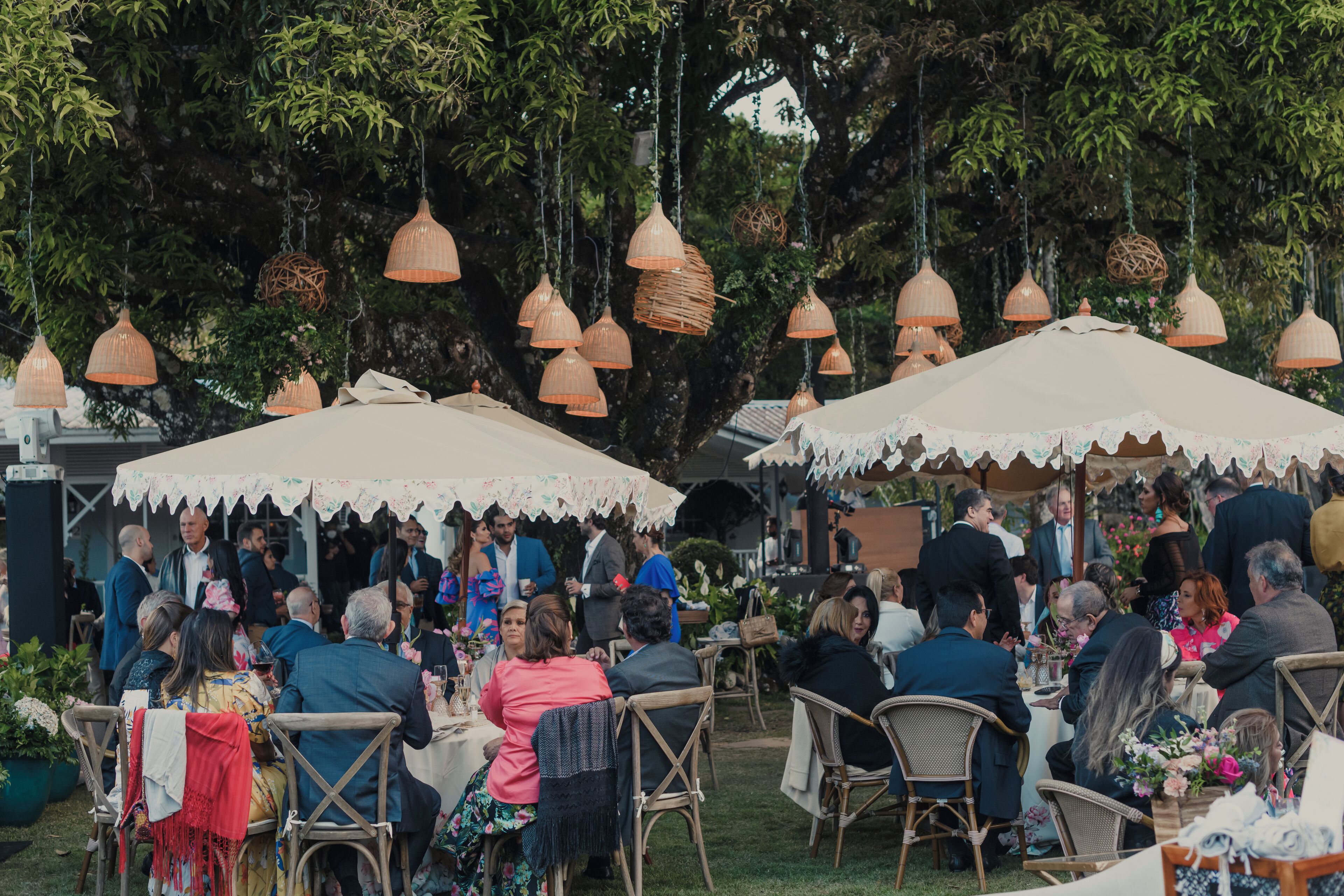 outdoor banquet area
