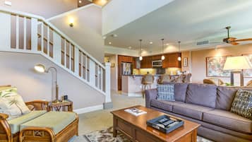 Townhome, 3 Bedrooms, Garden View | Living area | Flat-screen TV, DVD player