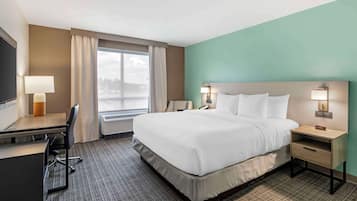 Suite, 1 King Bed with Sofa bed, Accessible, Non Smoking | Premium bedding, desk, laptop workspace, blackout drapes