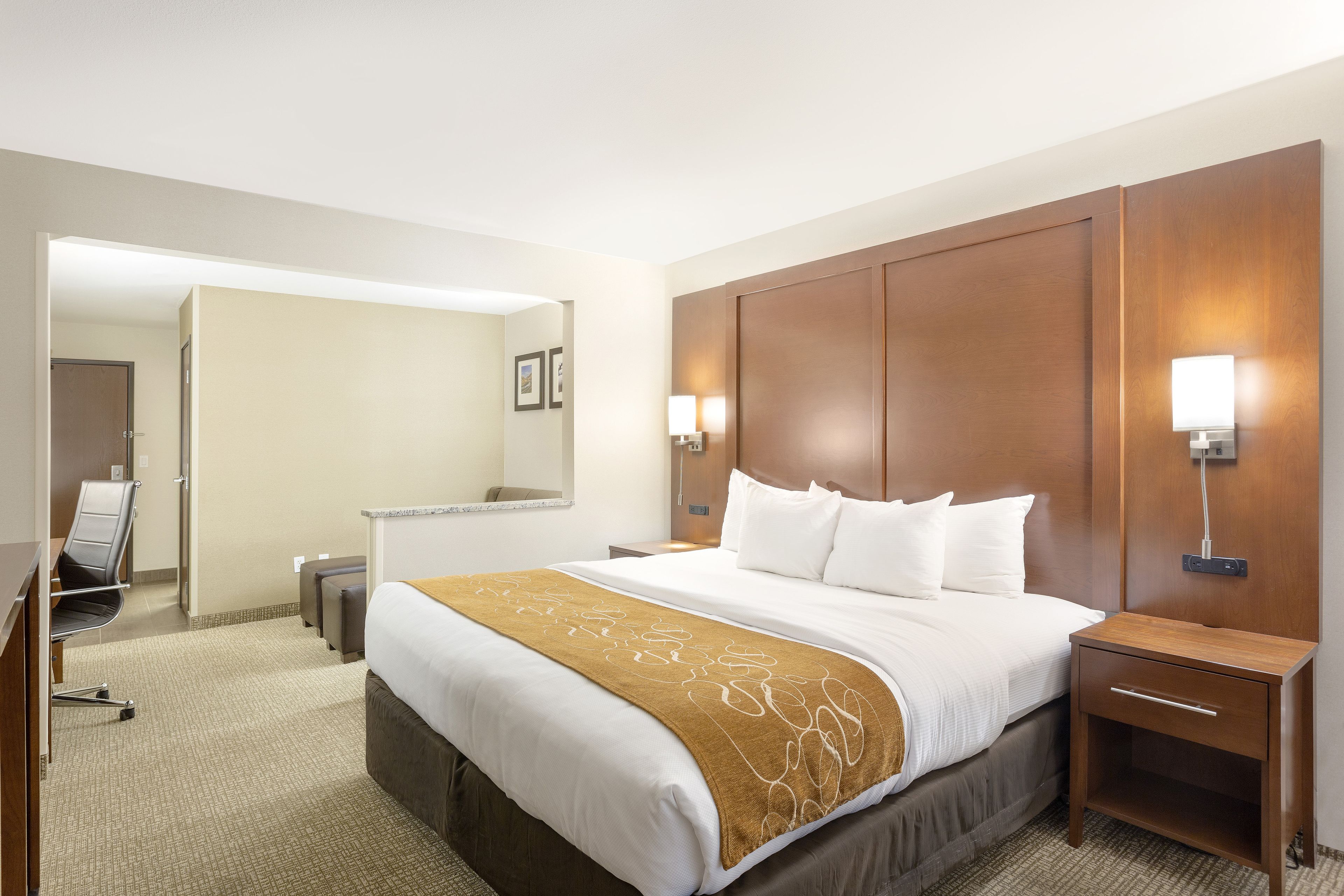 pillow-top beds, individually decorated, individually furnished, desk