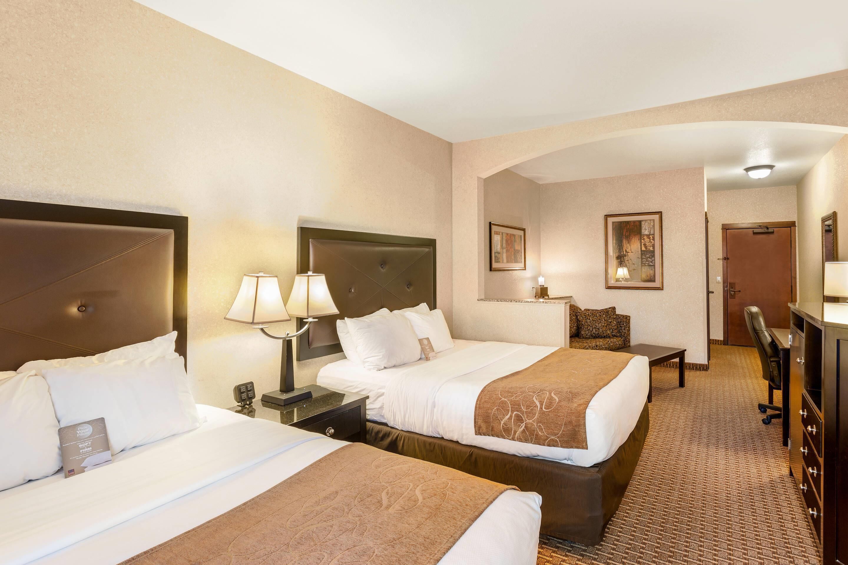 pillow-top beds, individually decorated, individually furnished, desk