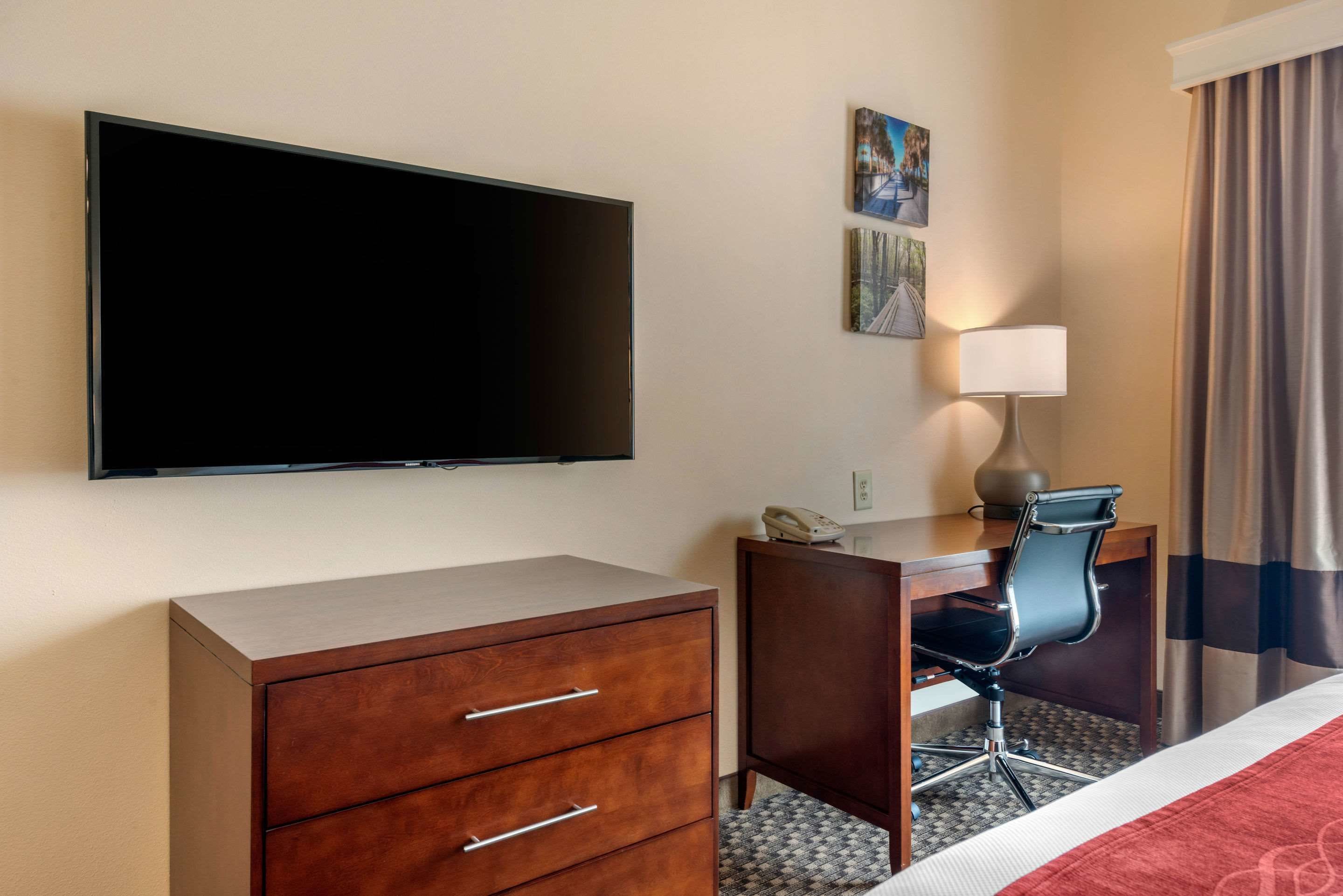 desk, laptop workspace, iron/ironing board, free cots/infant beds