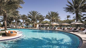 Outdoor pool, cabanas (surcharge), pool umbrellas