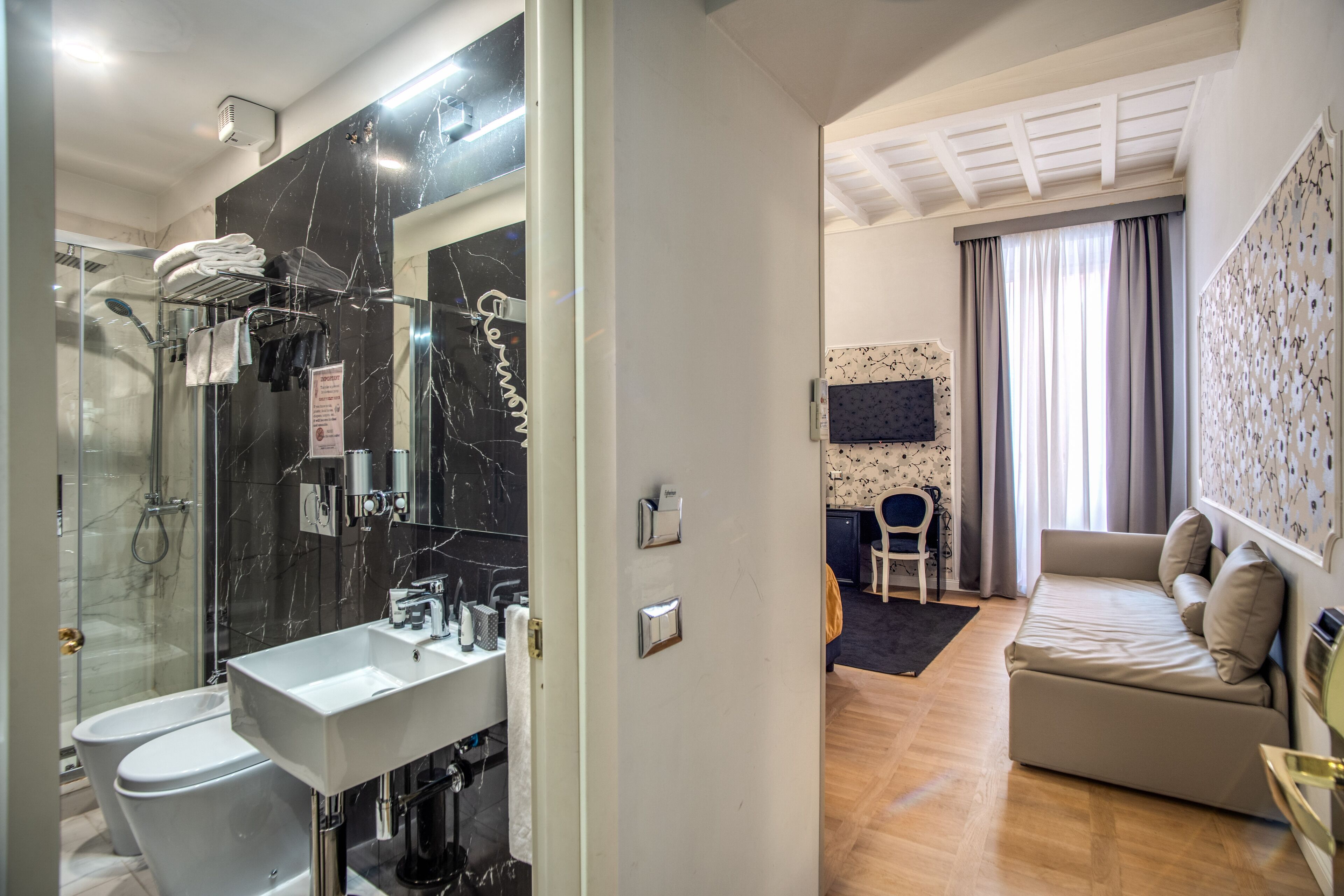 superior deluxe double or twin room | bathroom | shower, rainfall showerhead, free toiletries, hair dryer