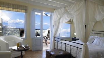 Master Suite Caldera View | Biancheria da letto di alta qualità, una cassaforte in camera