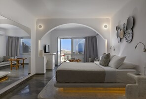 Elegant Suite Caldera View | 高档床上用品、客房内保险箱、隔音、免费 WiFi