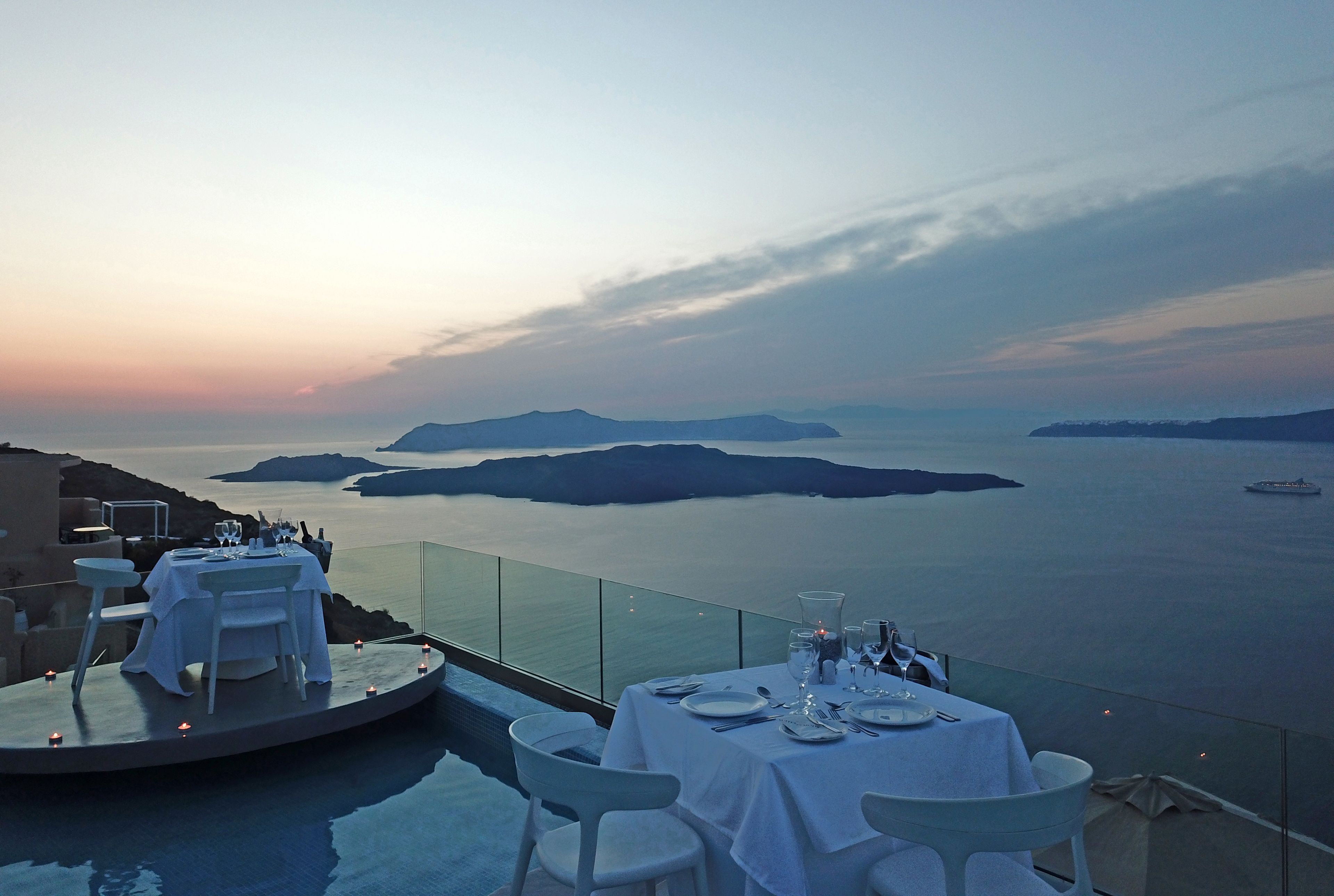 Breakfast, lunch, dinner served; Greek cuisine, ocean views 