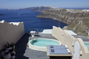 Presidential Suite outdoor private pool, Caldera View | 私人游泳池