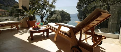Superior Suite, Balcony, Sea View | Minibar, in-room safe, desk, iron/ironing board