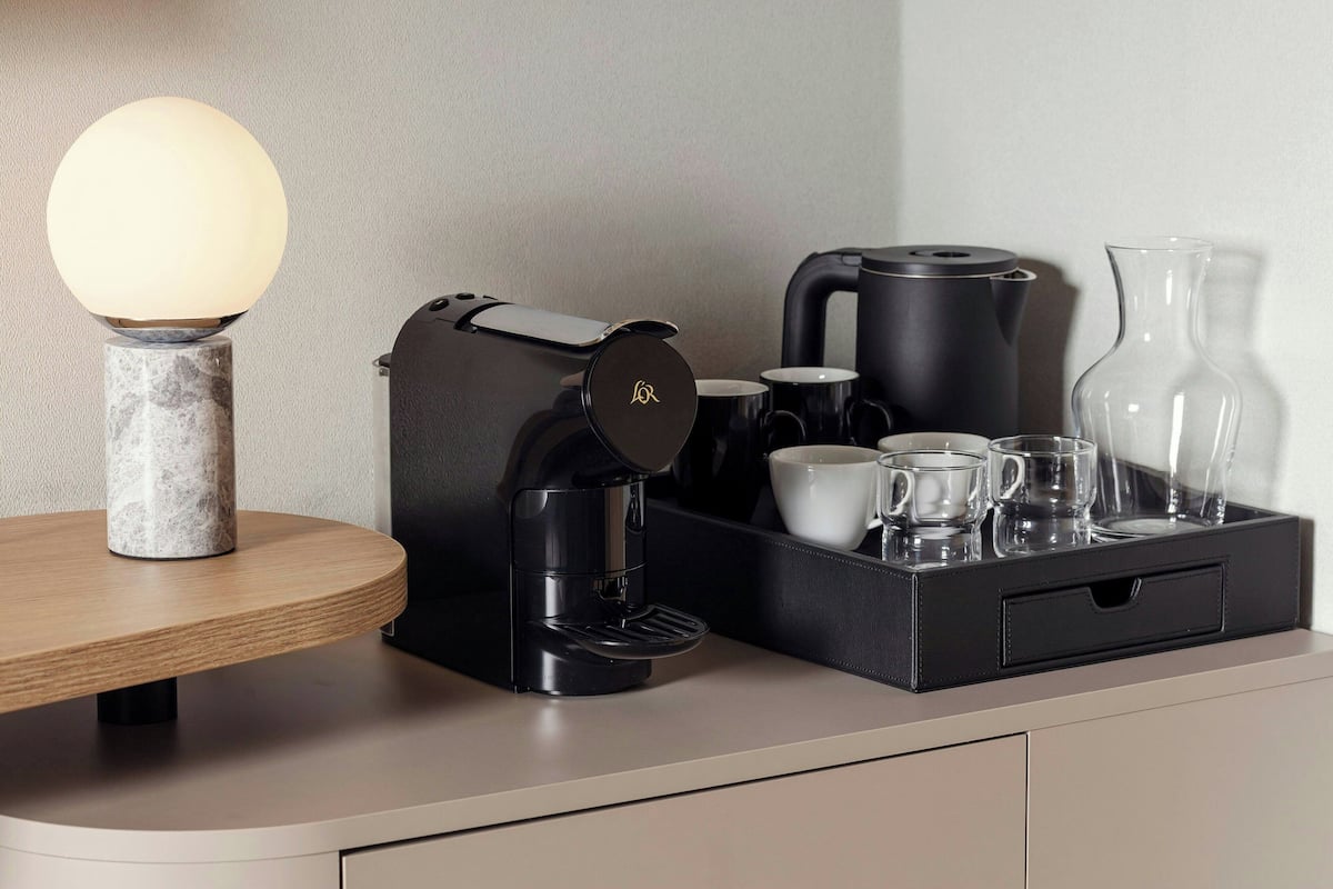 In-room safe, desk, laptop workspace, blackout curtains