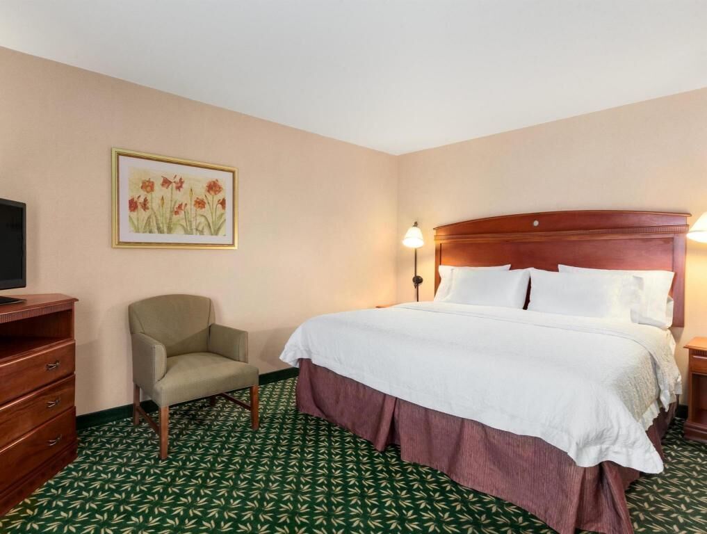 Premium bedding, desk, blackout drapes, iron/ironing board