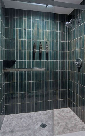 Suite, Multiple Beds | Bathroom shower