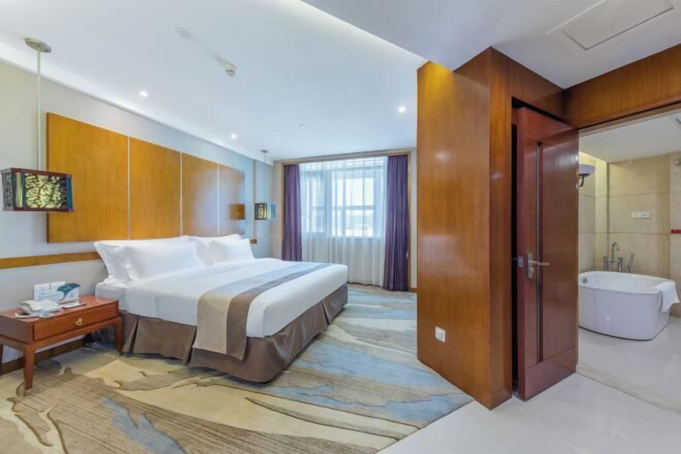 Premium bedding, down comforters, pillowtop beds, in-room safe