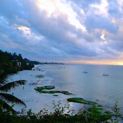 On the beach, scuba diving, snorkeling, kayaking