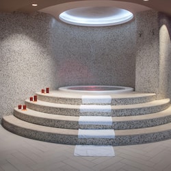 Indoor spa tub