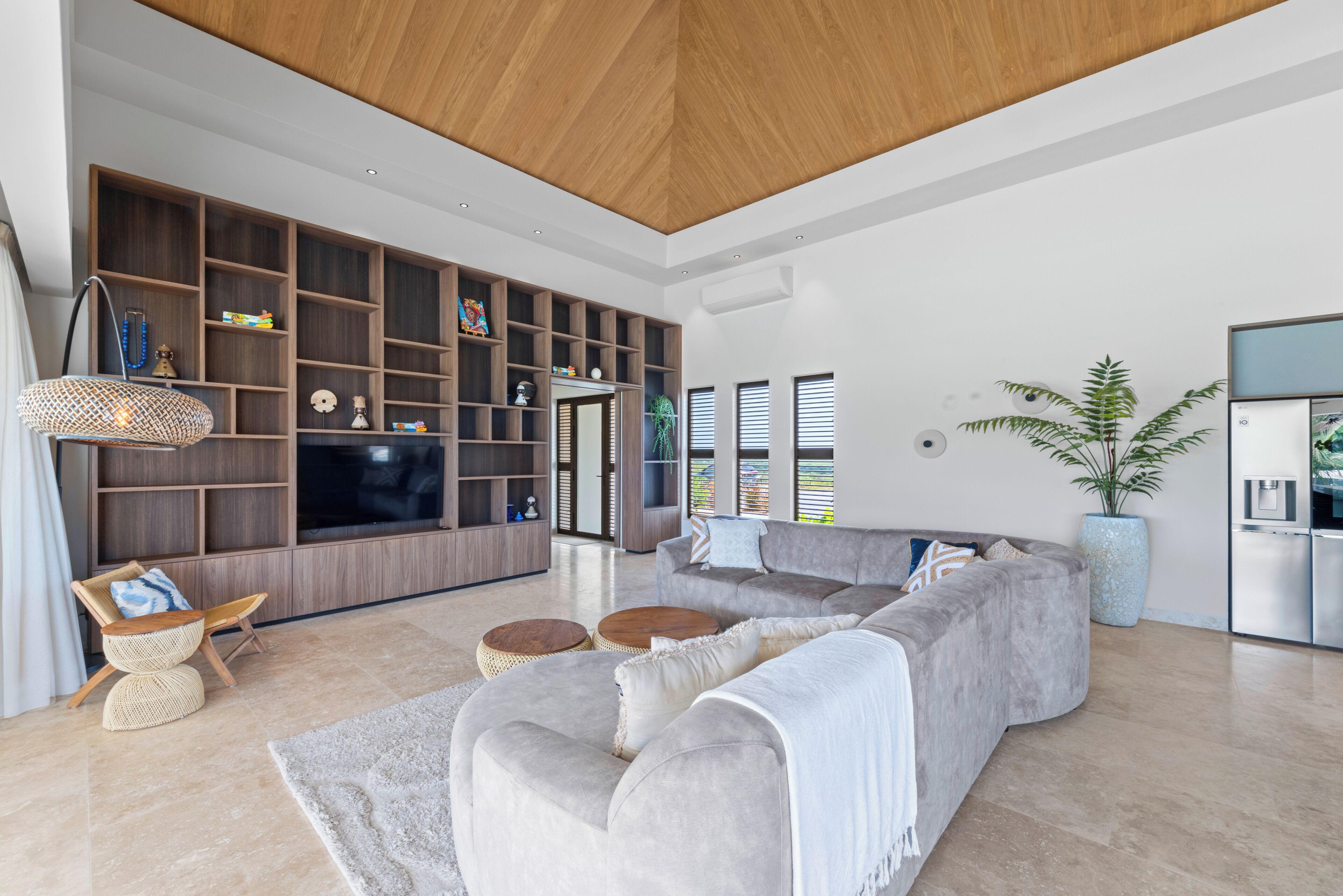 luxury villa | living area | 43-inch smart tv with digital channels, netflix, streaming services