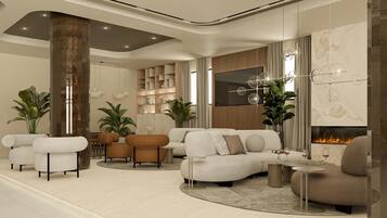 Coin salon dans le hall