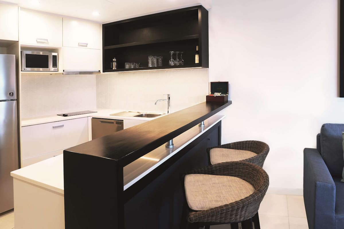 mini-fridge, coffee/tea maker, electric kettle