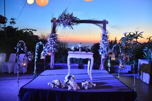 Outdoor wedding area
