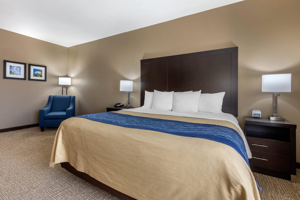 Chambre, 1 trÚs grand lit, accessible aux personnes à mobilité réduite, non-fumeurs | Ameublement personnalisé, bureau