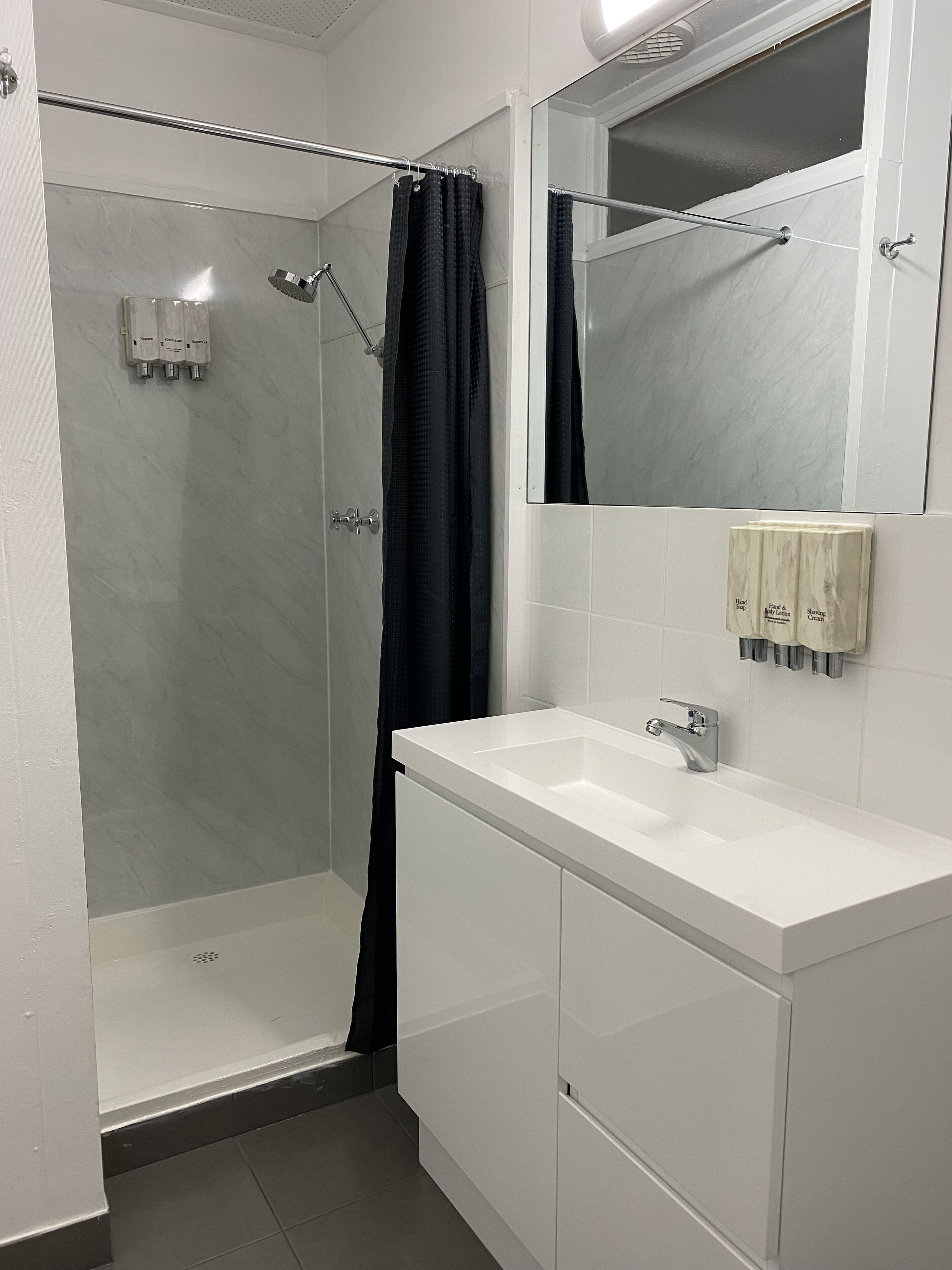 Standard Family Room (1st Floor, Upstairs) | Bathroom | Shower, hair dryer, towels, soap