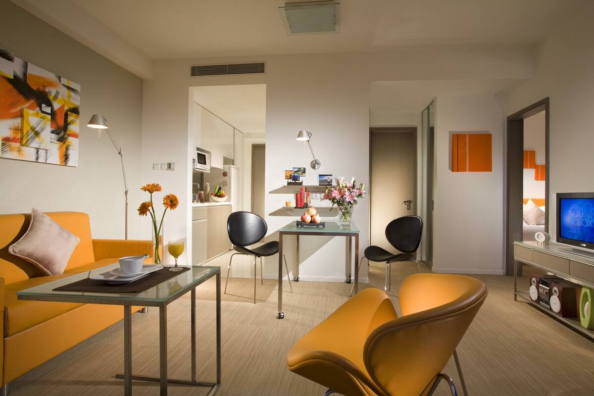 Deluxe-Zimmer, 1 Schlafzimmer | Wohnbereich