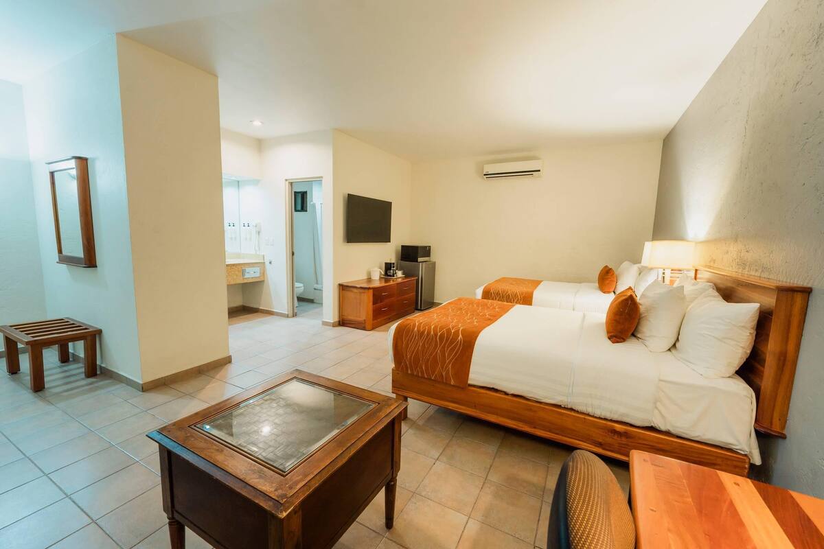 Suite, 2 Double Beds, Non Smoking | In-room safe, desk, iron/ironing board, rollaway beds