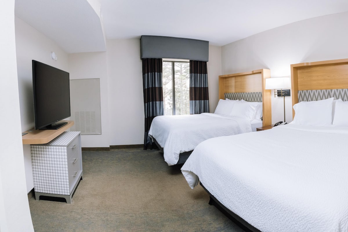 1 bedroom, desk, blackout drapes, iron/ironing board