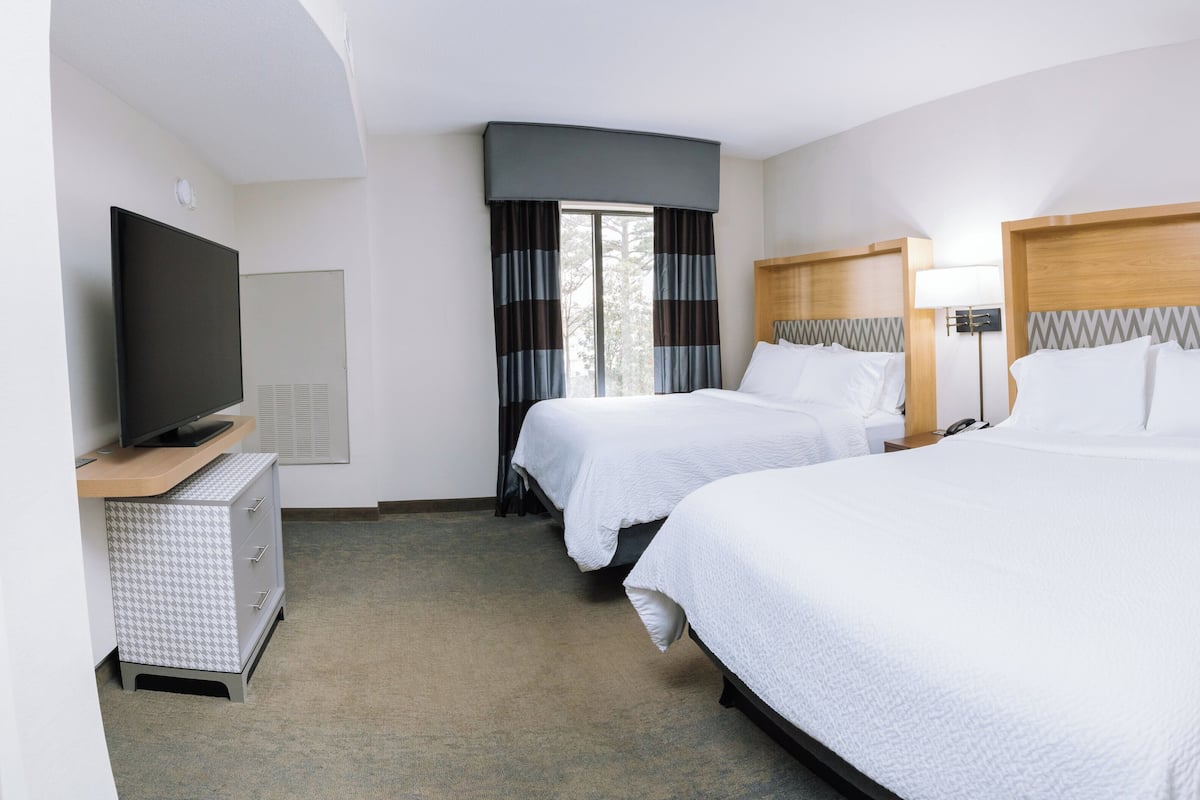 1 bedroom, desk, blackout curtains, iron/ironing board