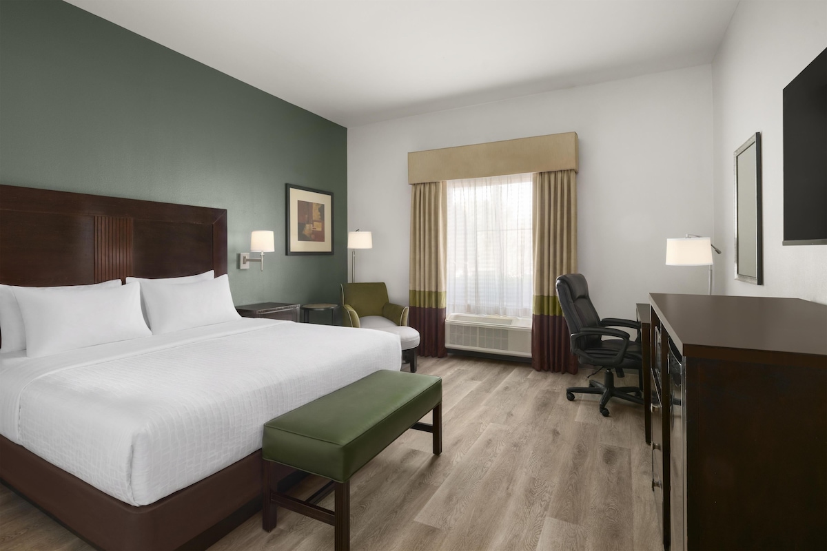 Standard Room, 1 King Bed, Accessible, Non Smoking | Pillowtop beds, in-room safe, desk, laptop workspace