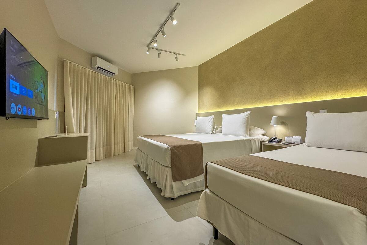 premier room, multiple beds, non smoking | 1 bedroom, minibar, in-room safe, desk