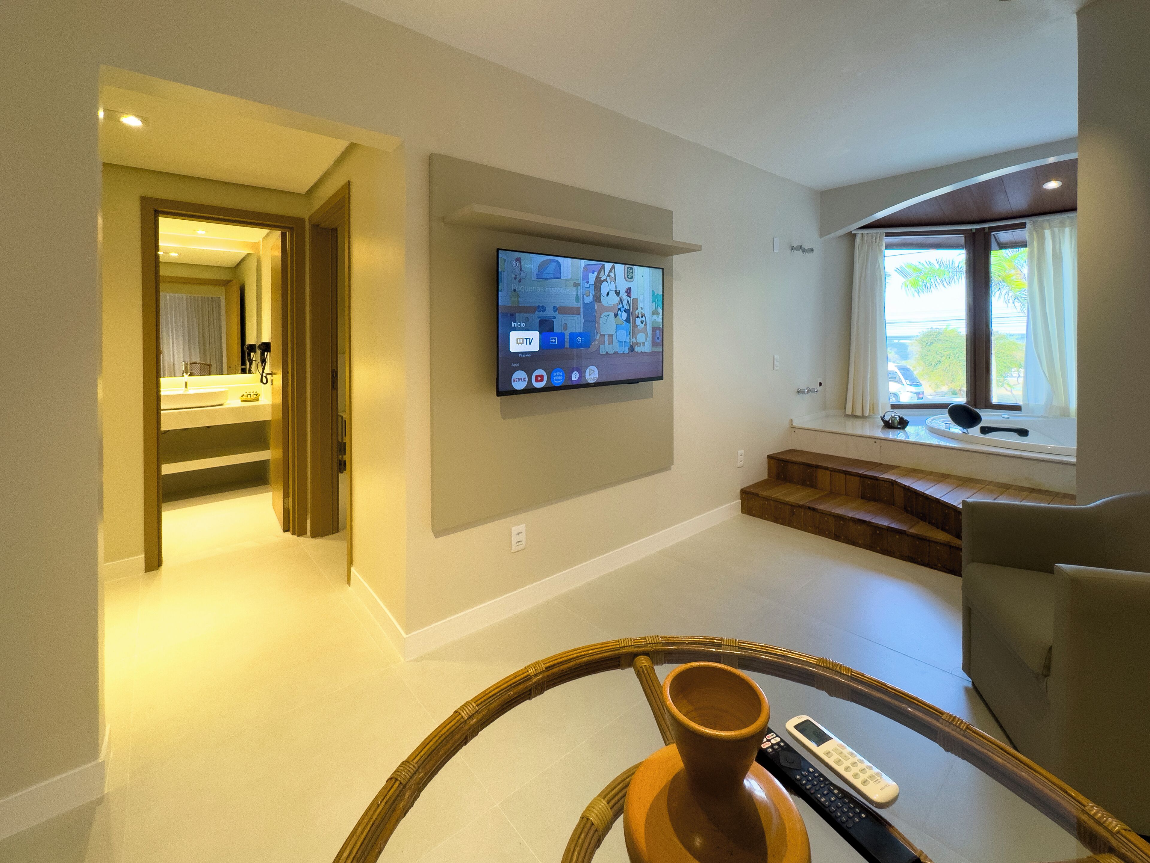 suite, 1 king bed, non smoking, balcony | living area | 32-inch led tv with cable channels, tv