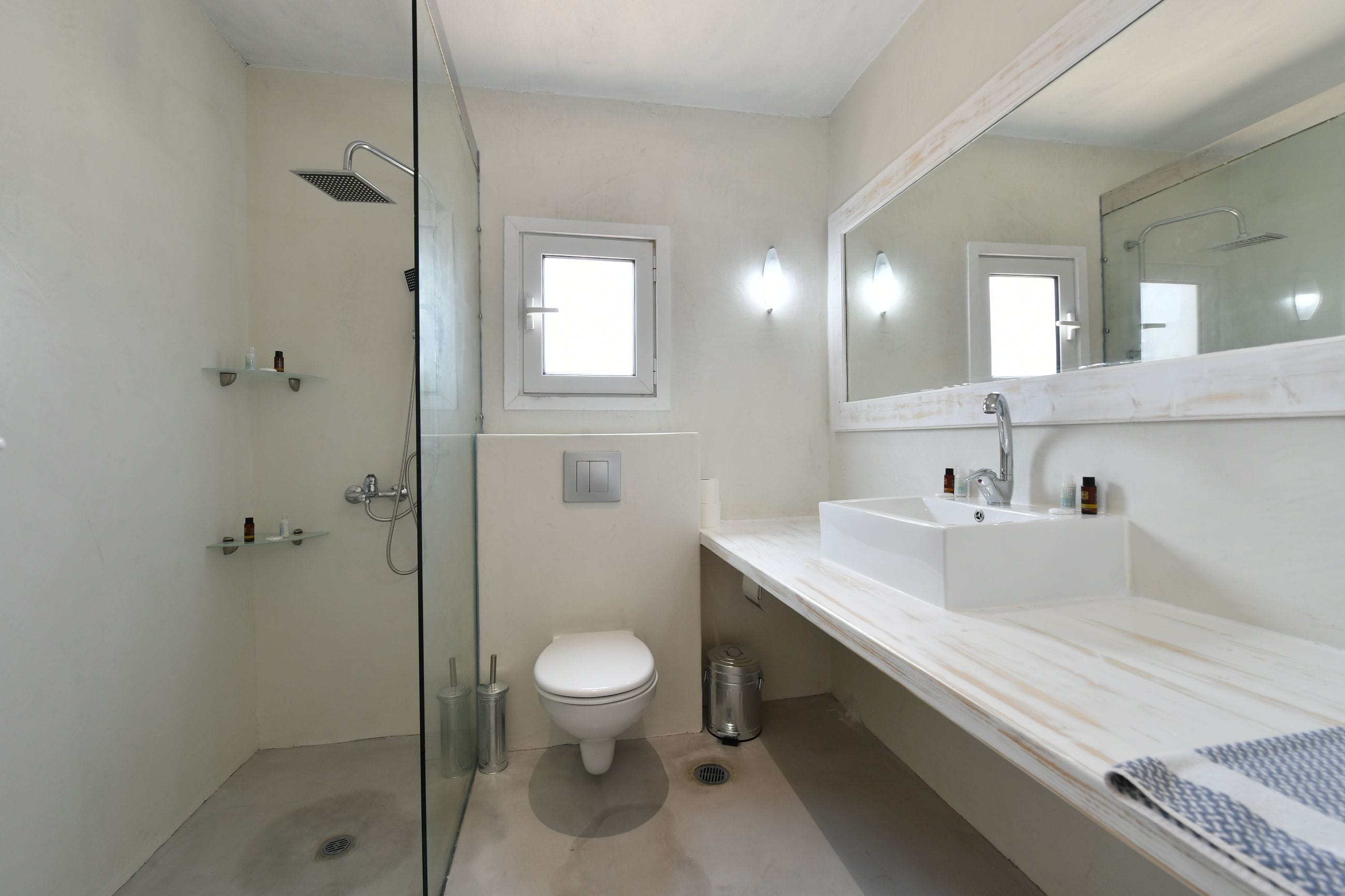 free toiletries, hair dryer, towels