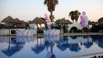 Outdoor banquet area
