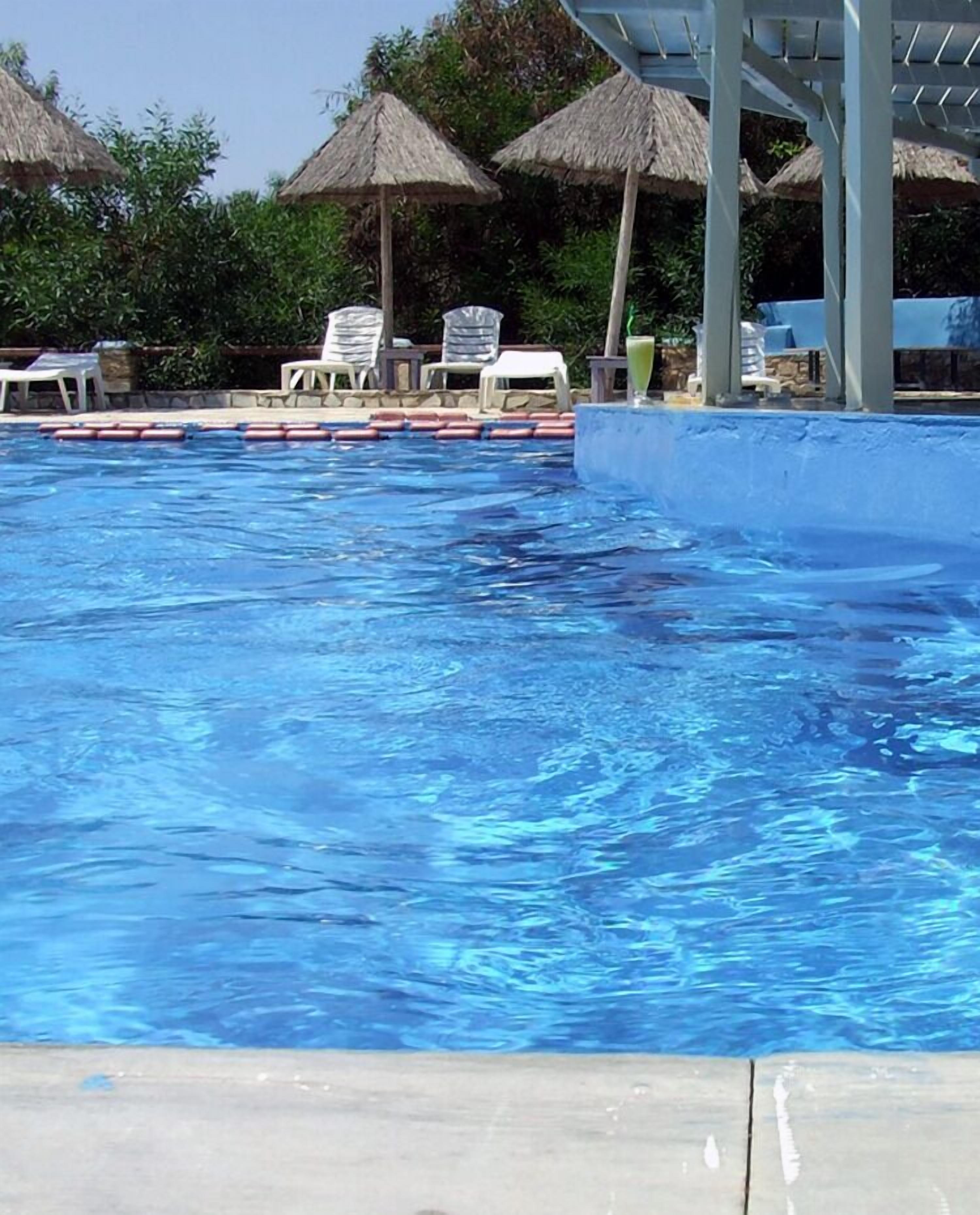 2 outdoor pools, pool umbrellas, pool loungers