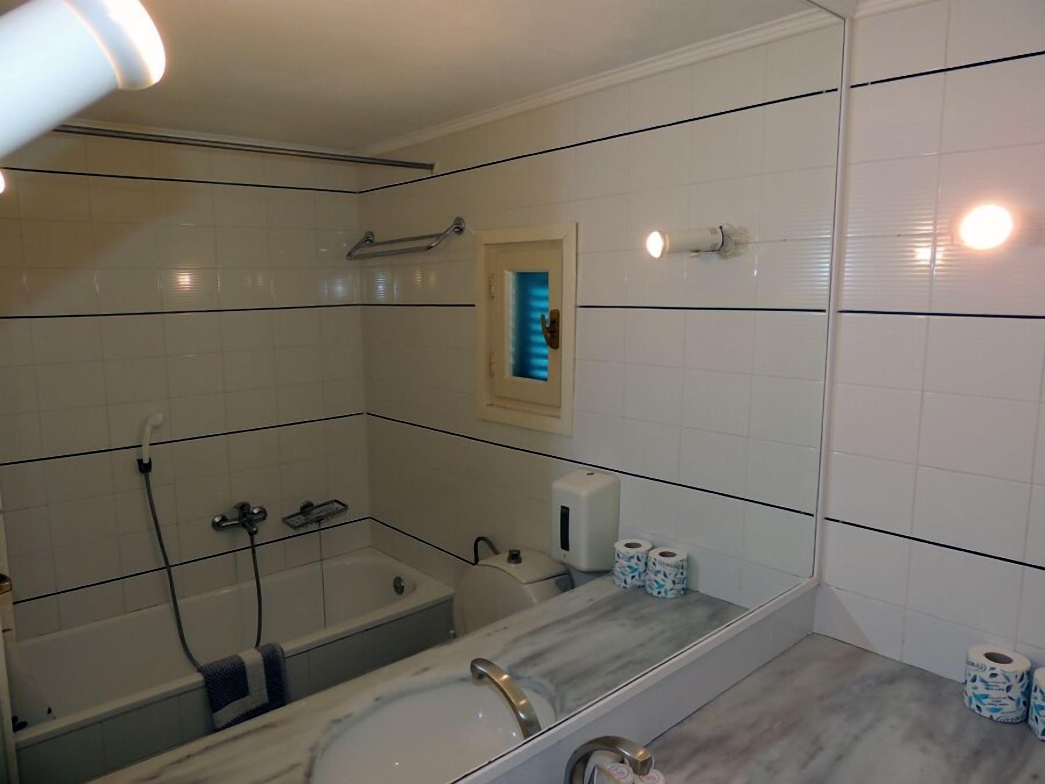 free toiletries, hair dryer, towels