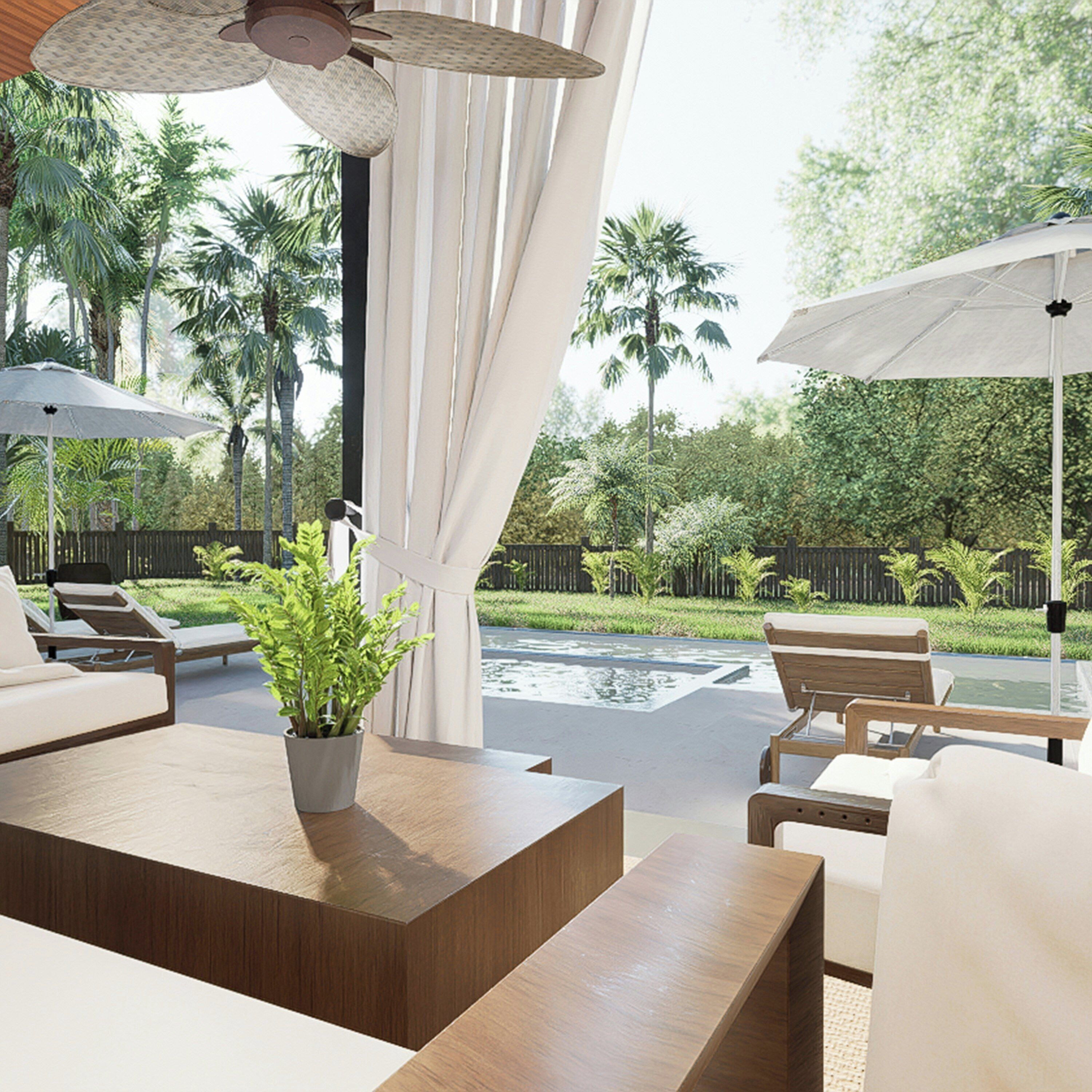 Utsikt mot trädgården