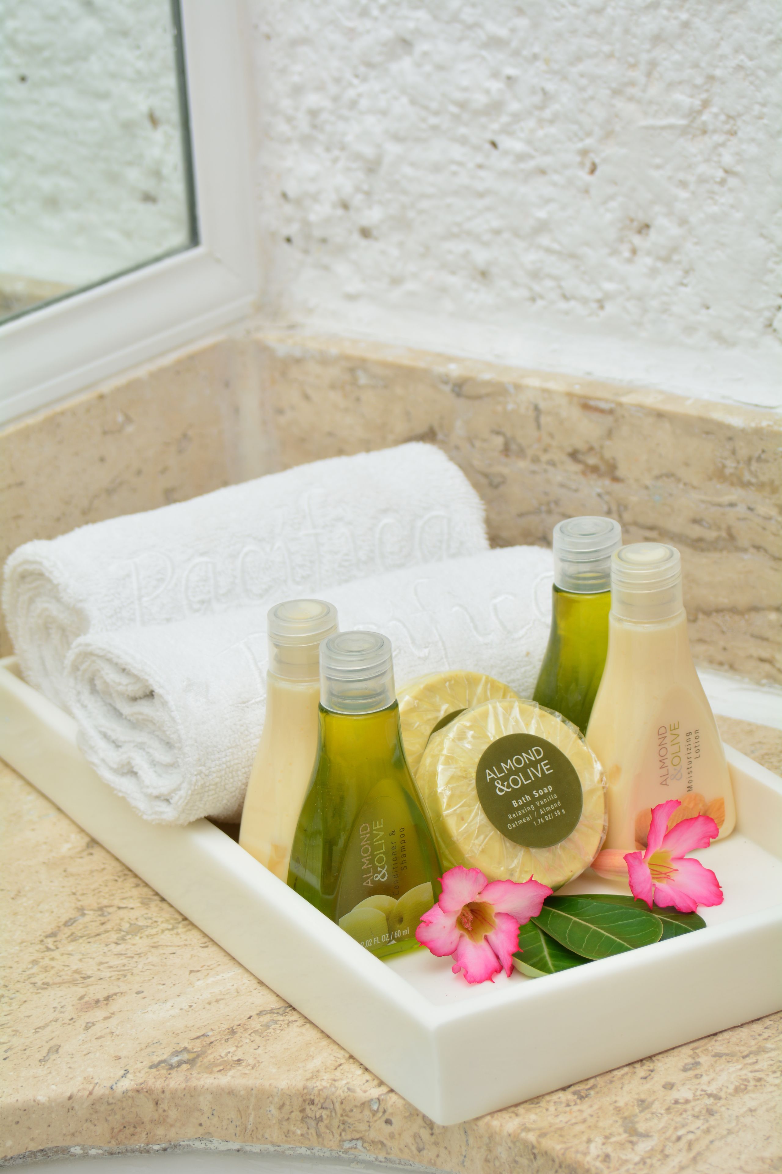 shower, free toiletries, hair dryer, bathrobes