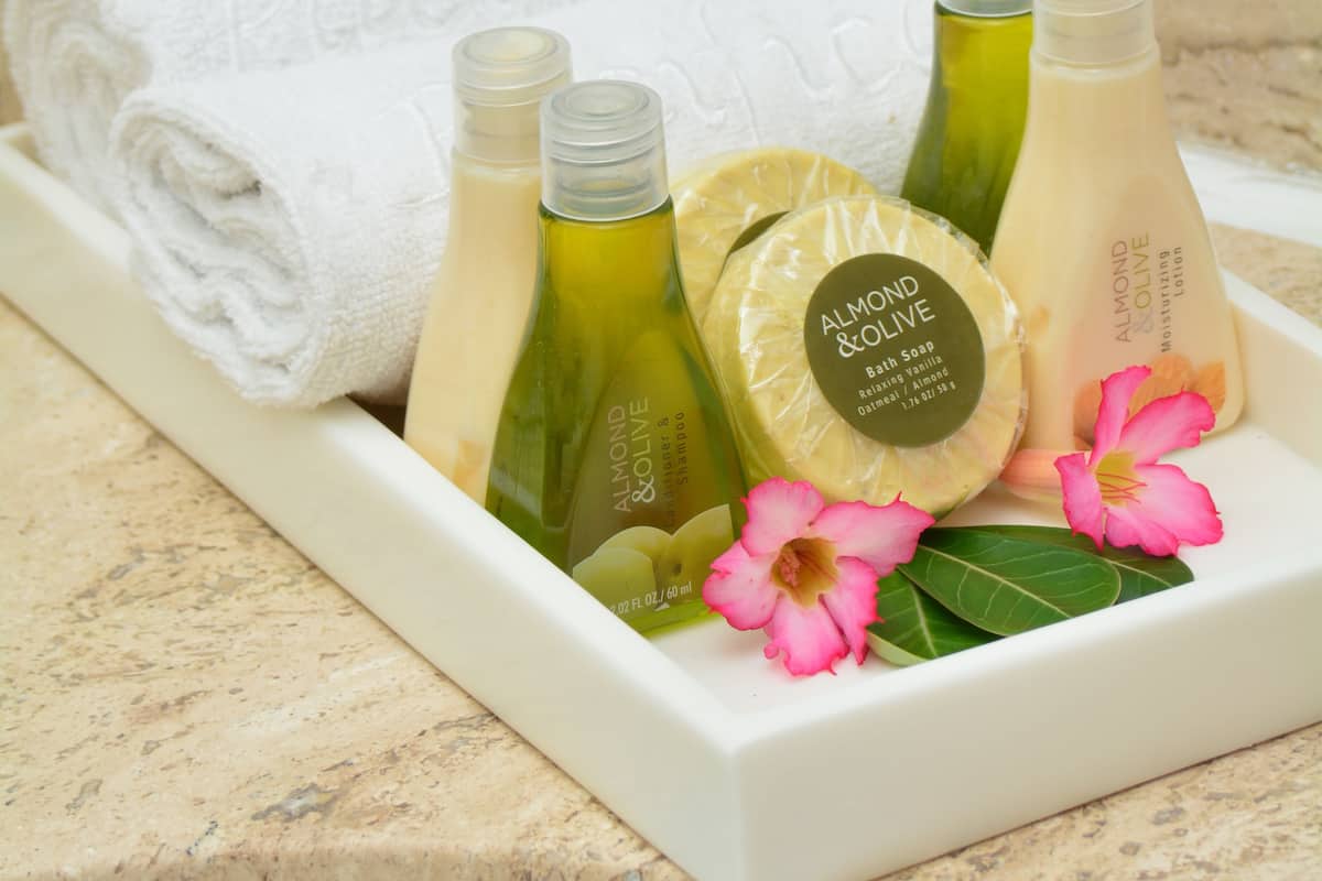 shower, free toiletries, hair dryer, bathrobes