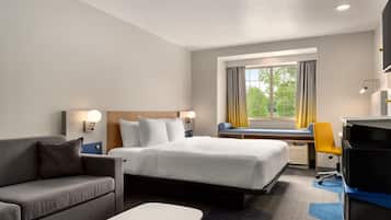 1 King Bed, Mobility Accessible Studio Suite, Non-Smoking | Desk, iron/ironing board, free cribs/infant beds, free WiFi