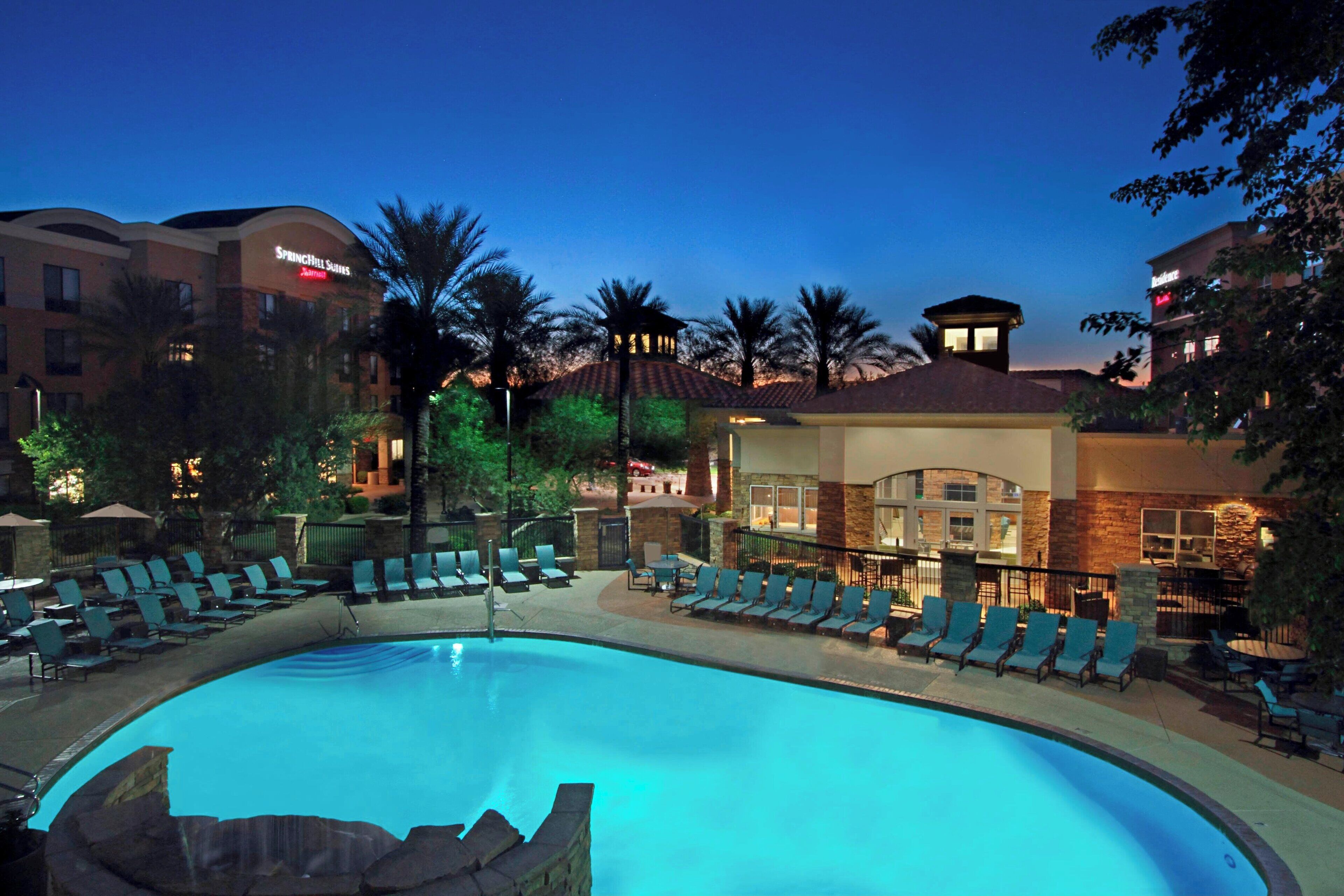 outdoor pool, open 10:00 am to 8:00 pm, pool umbrellas