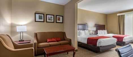 Suite, Multiple Beds, Accessible, Non Smoking | Down comforters, pillowtop beds, individually furnished, desk