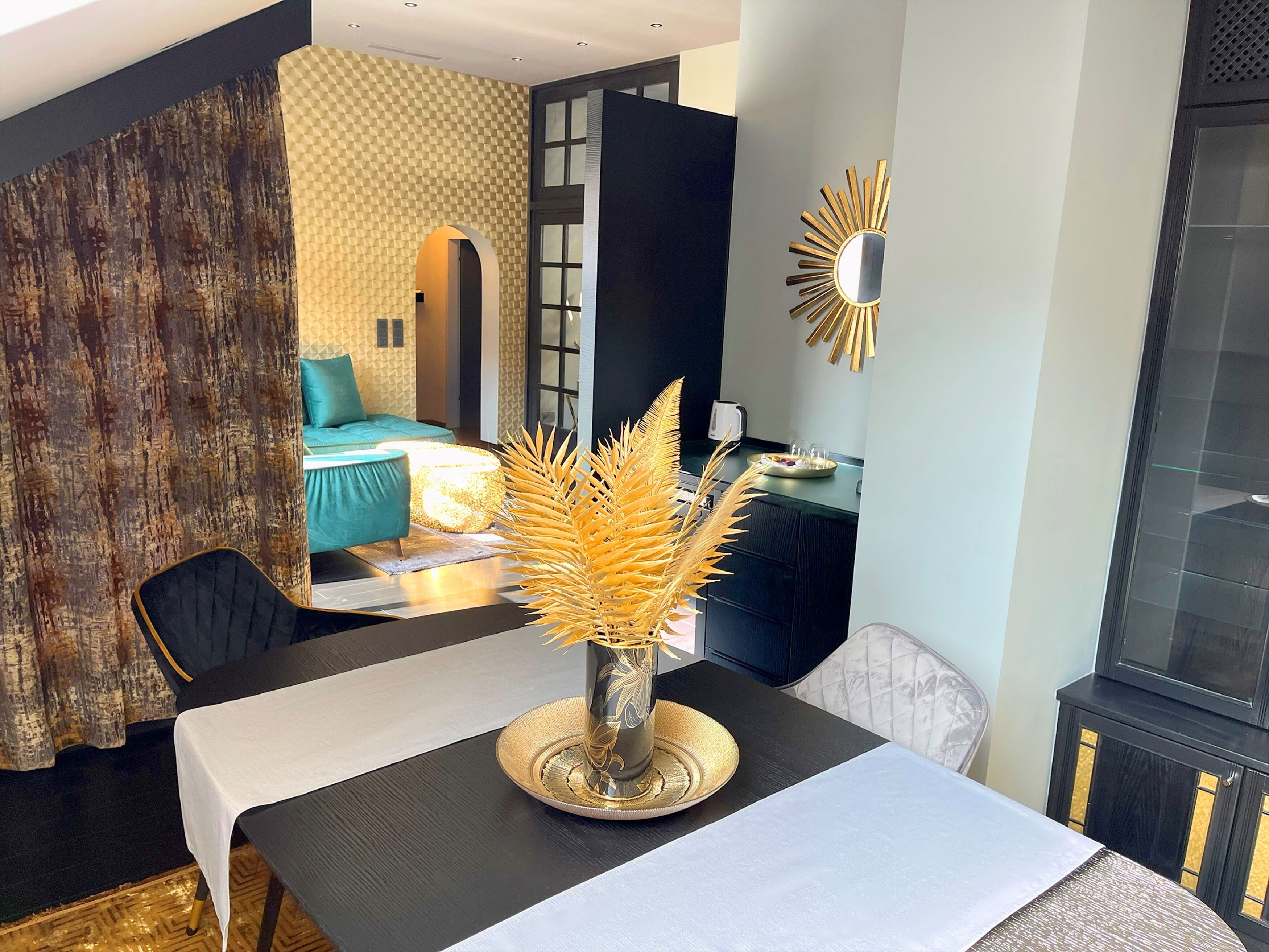 suite, terrace (penthouse) | living area | 50-inch flat-screen tv with cable channels, tv