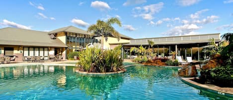 Indoor pool, outdoor pool