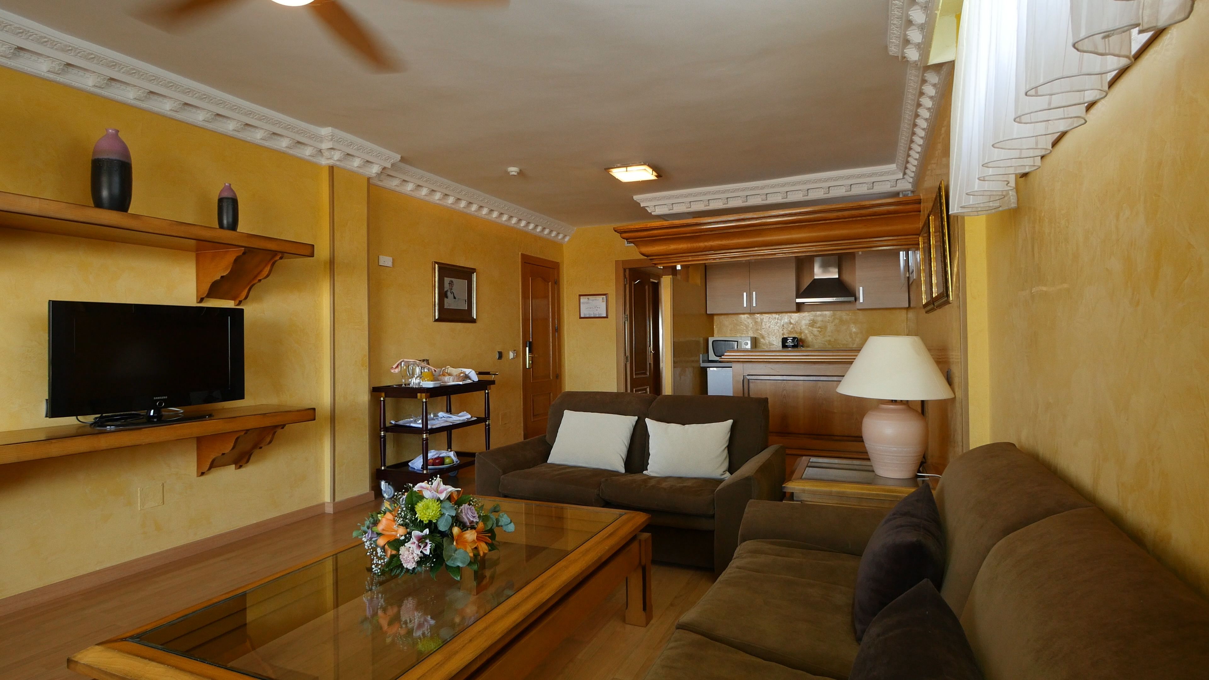 presidential suite, private pool | living room