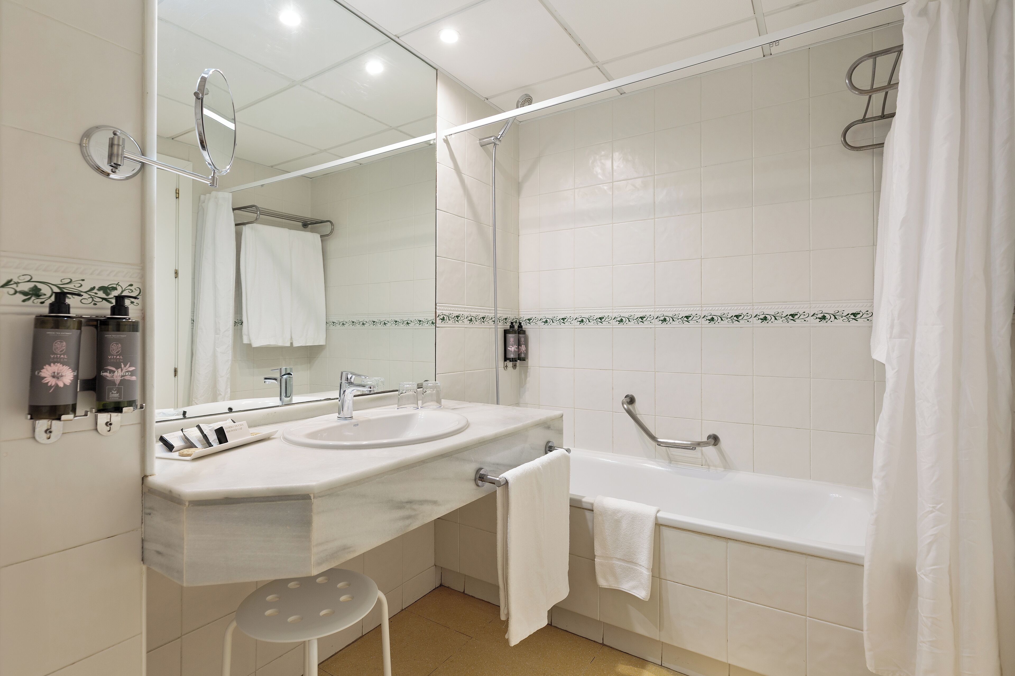 free toiletries, hair dryer, bidet, towels